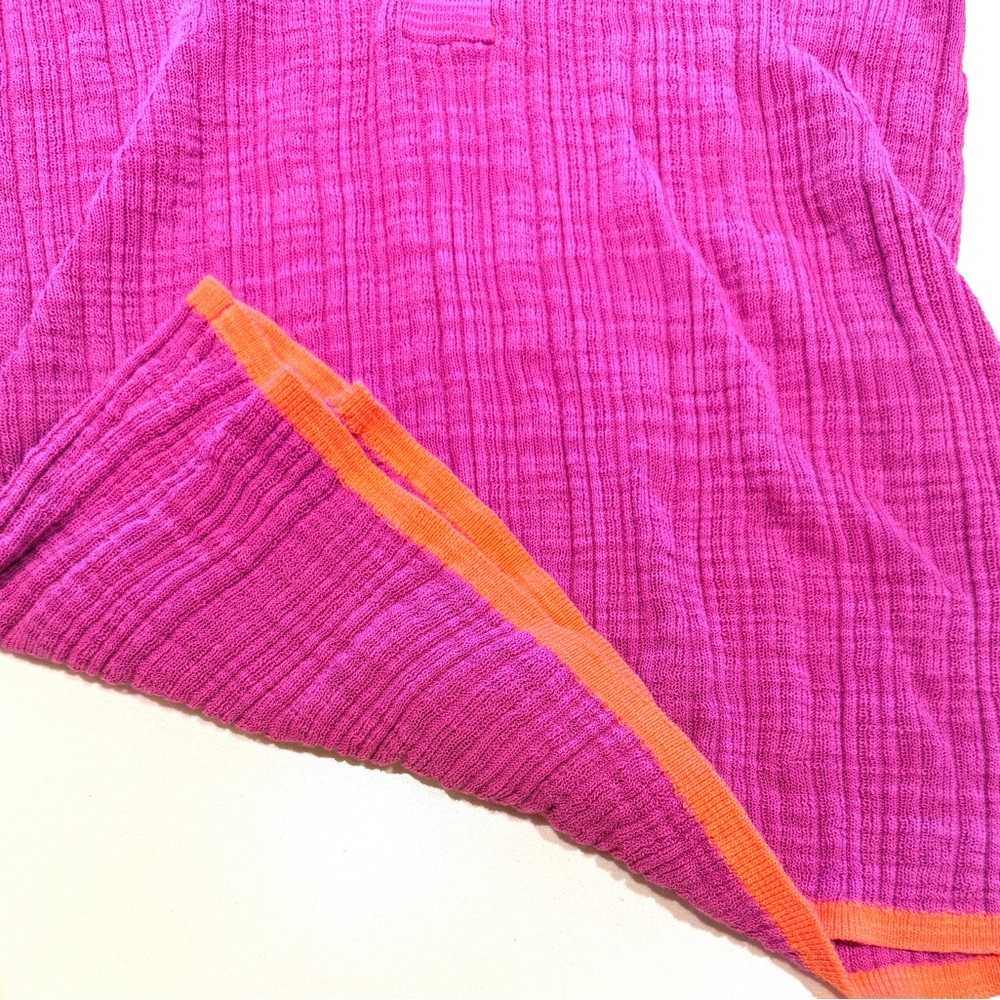 Trina Turk Magenta Polo with Orange Trim - Picture 6 of 6